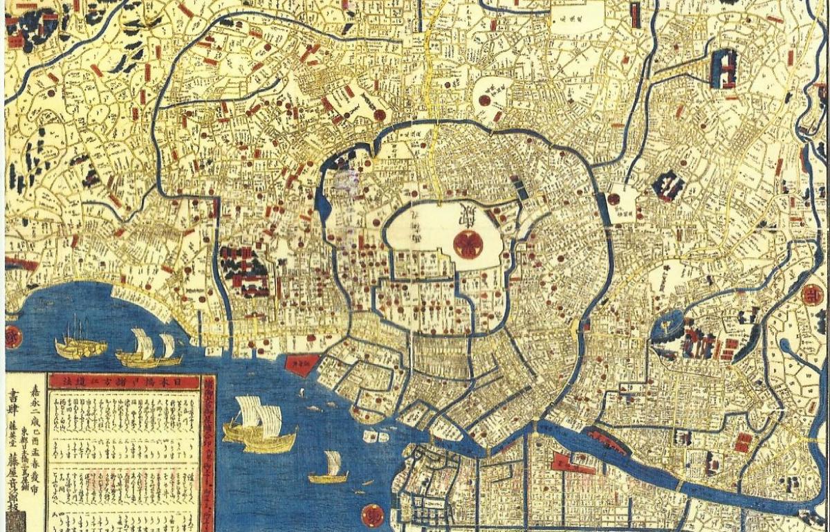 mapa de la antigua Tokio