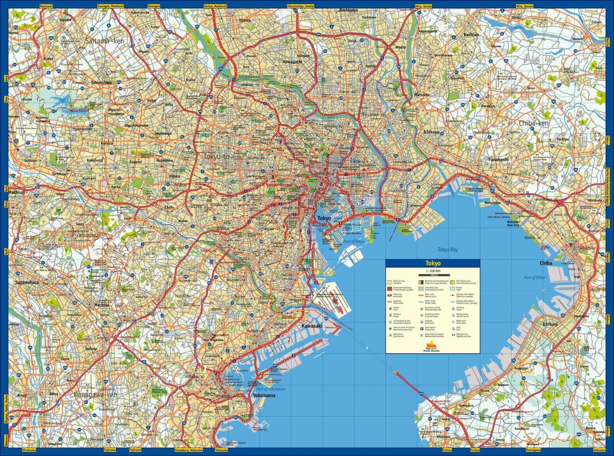 mapa de las calles de Tokio