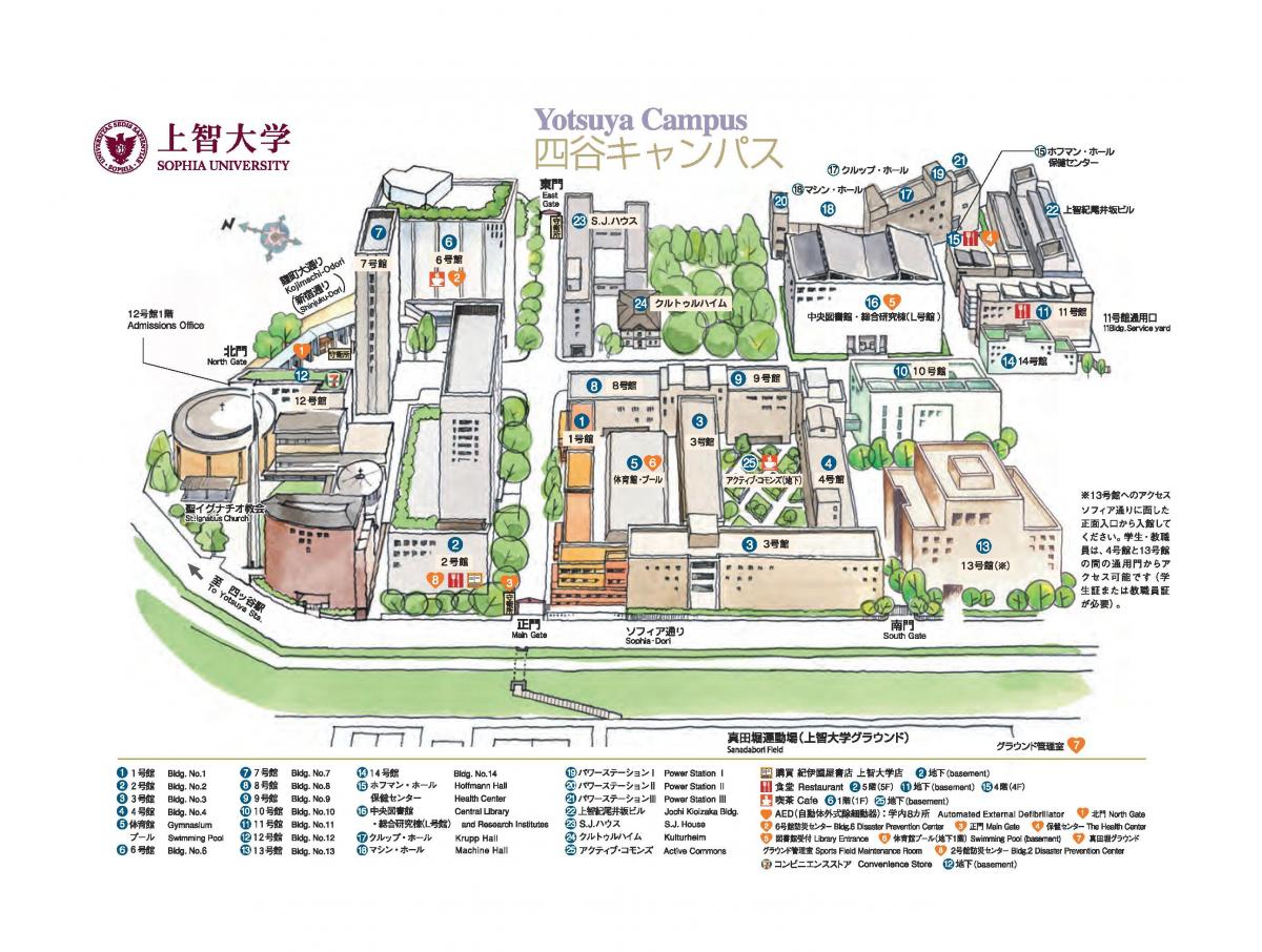 mapa de Sofía campus de la universidad