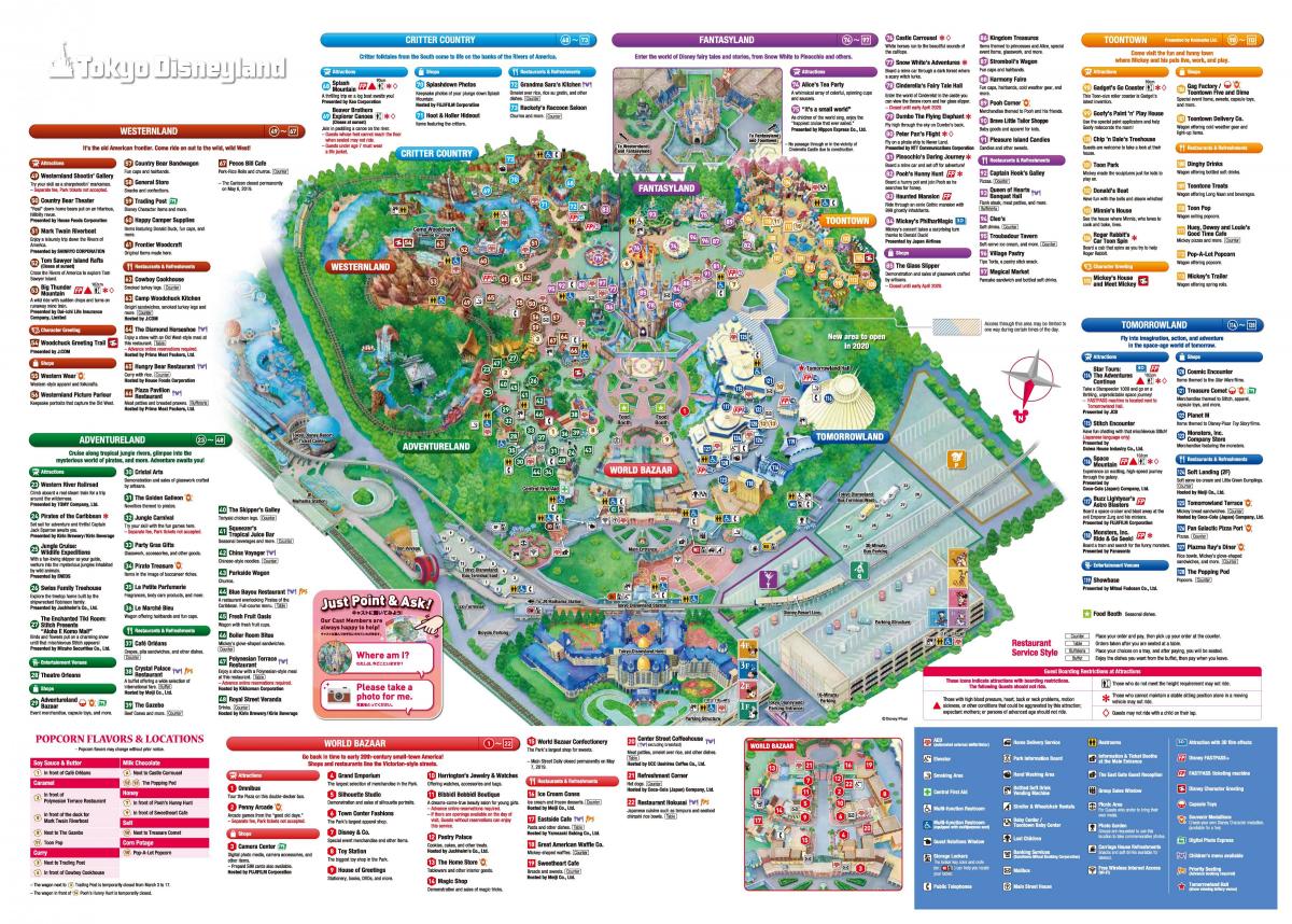 Disney mapa de Tokio