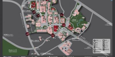 El mapa del campus de la universidad de Waseda