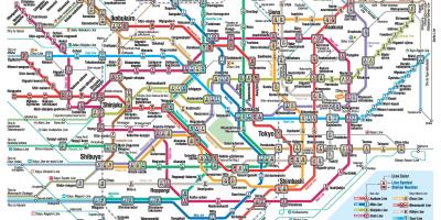Metro de tokio mapa en inglés