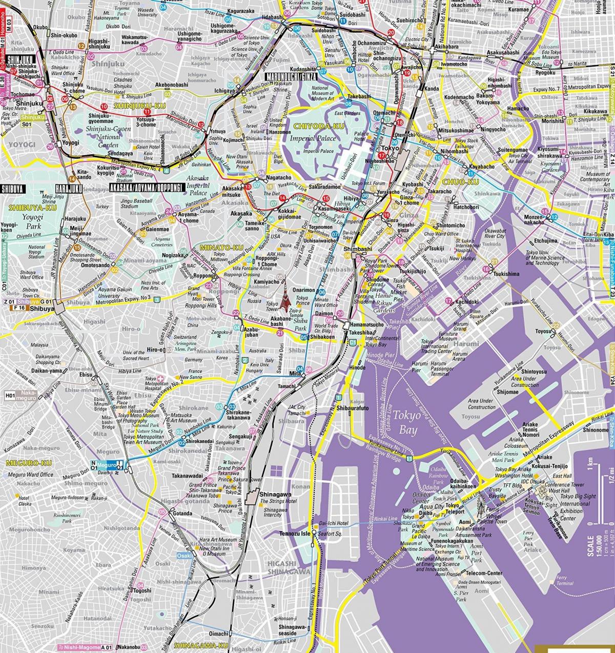 el centro de Tokio mapa