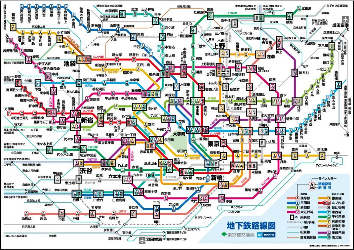 mapa de Tokio en chino
