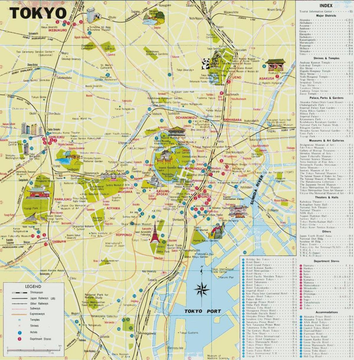 Tokio guía mapa