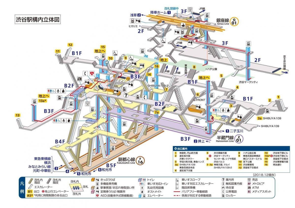 mapa de la estación de Shinjuku