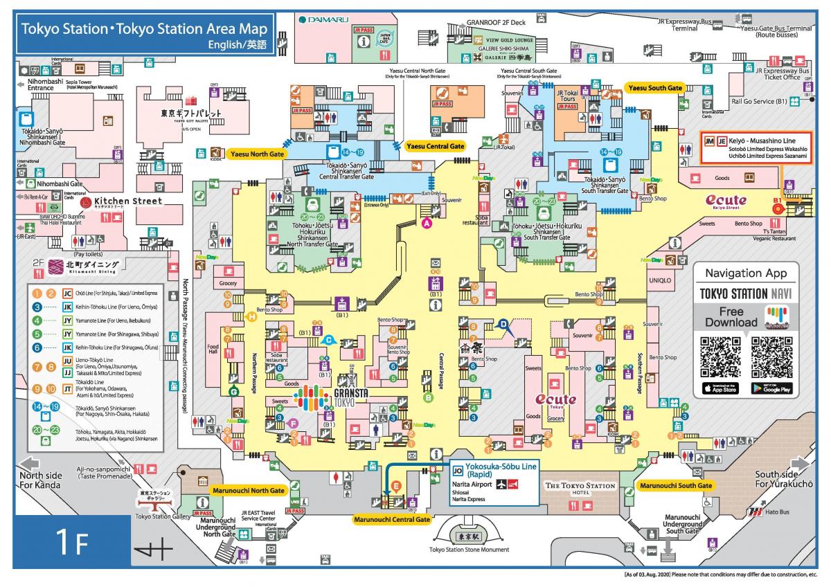 mapa de las estaciones de Tokio