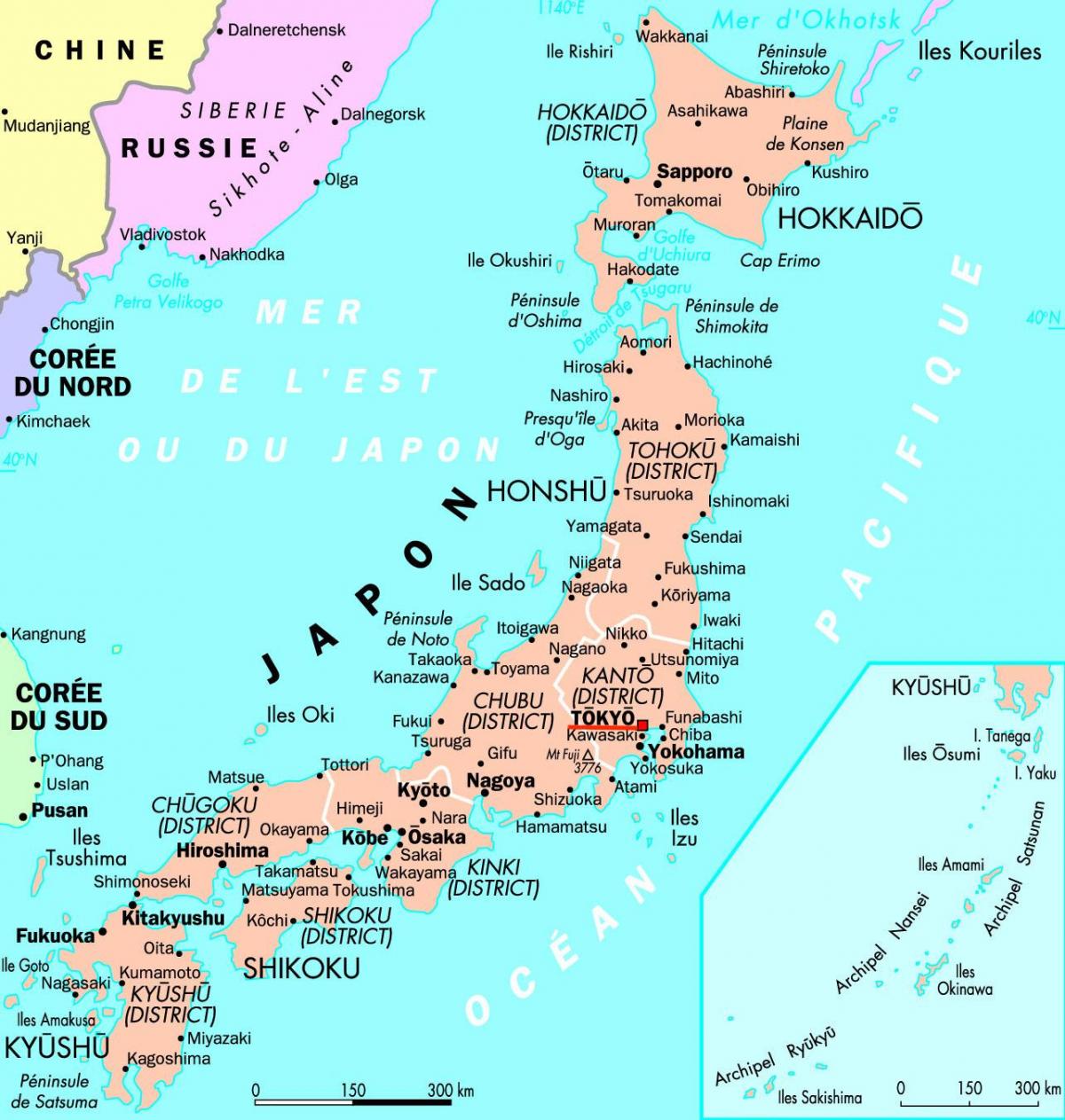 mapa de Tokio, Japón