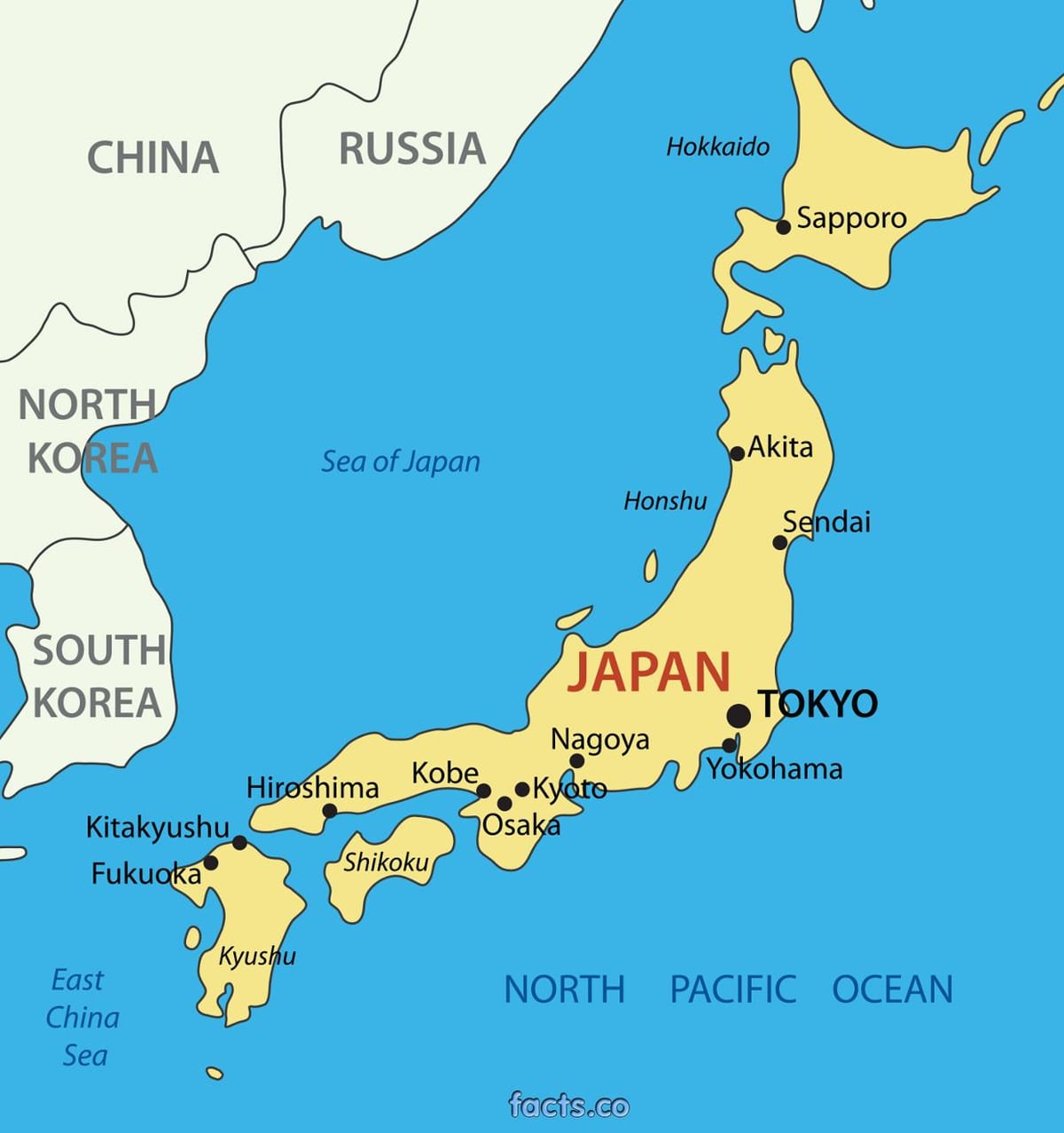 Tokio ubicación en el mapa