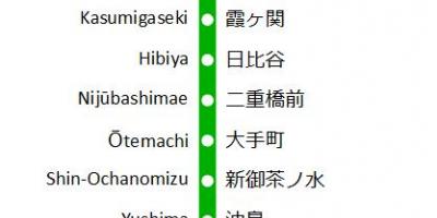Mapa de la línea Chiyoda