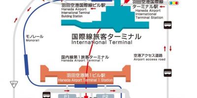 El aeropuerto internacional Haneda mapa
