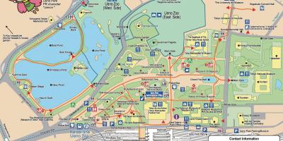 Mapa de parque de ueno