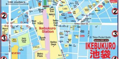 Mapa de Ikebukuro de Tokio
