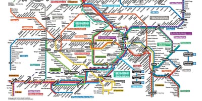Tokio de la línea JR mapa de inglés