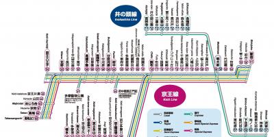 Keio mapa de trenes