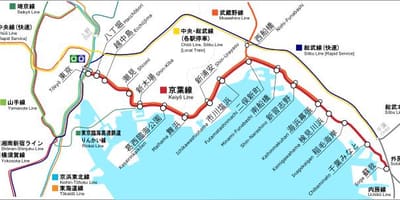 Mapa de Keiyo línea