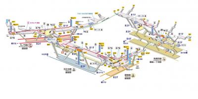 Mapa de la estación de Ginza