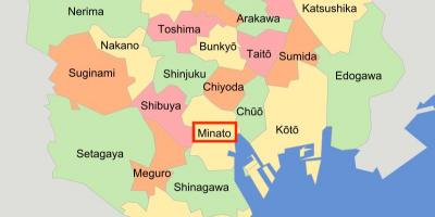 Minato ku Tokyo mapa