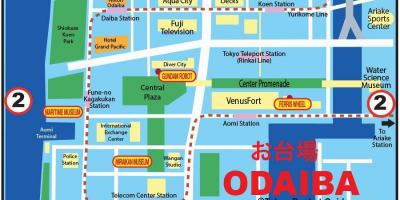 Odaiba en Tokio mapa