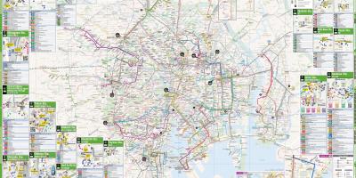 Mapa de autobuses de la ciudad de tokio