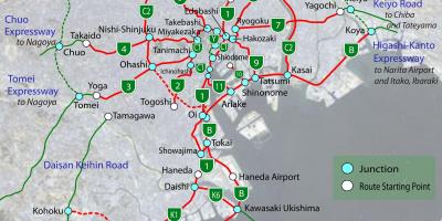 Mapa de Tokio carretera