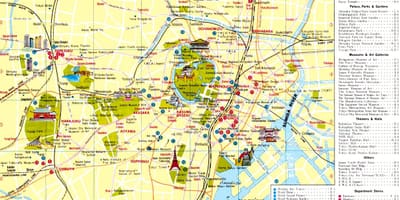El mapa de tokio para el turista