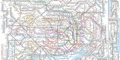 Japan rail mapa de Tokio